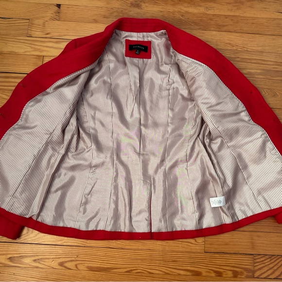 Talbots Bright Red Wool-Blend Notch Lapel Blazer - Picture 8 of 11